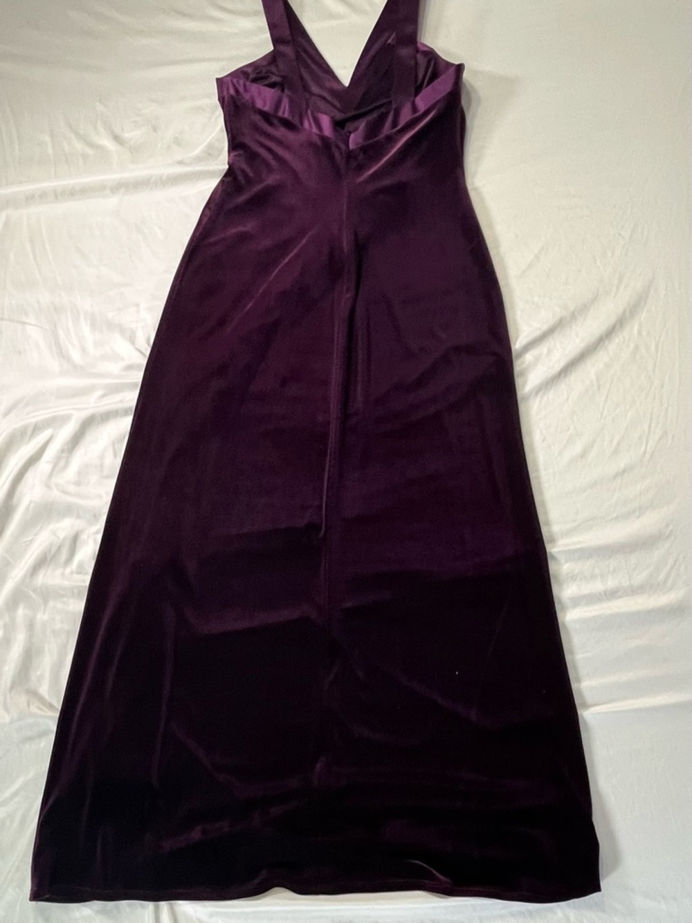 David Meister Plum Velvet Maxi Slip Dress - Picture 5 of 7